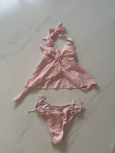 Hellrosa tankini set - v, größe