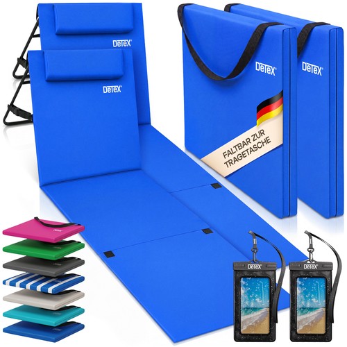 Strandmatte 2er set blau - strandmatte,