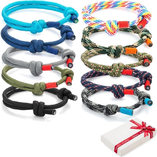 Marineblau flecht armband set - flecht,