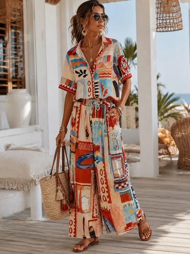 Damen teiler boho set - damen, bluse